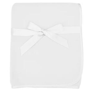 🔹️NWT White Satin Trim Lightweight Fleece Throw Blanket